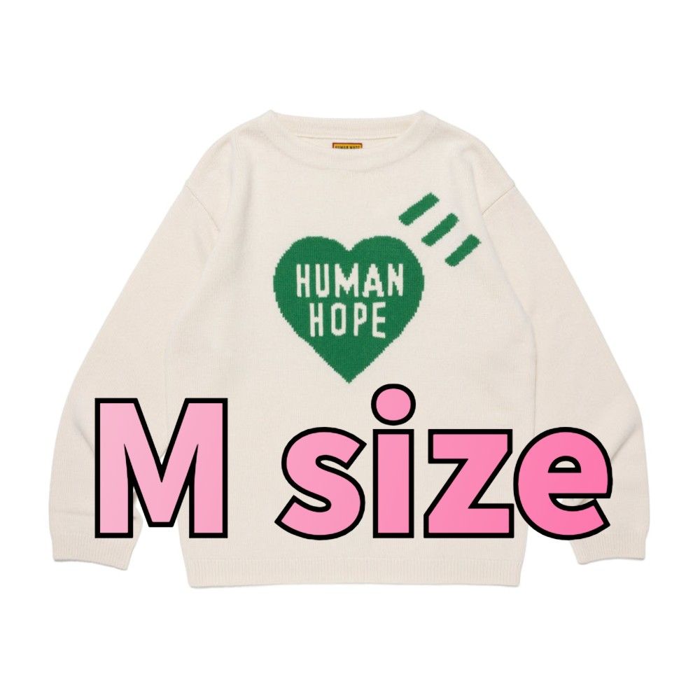 HUMAN HOPE HEART KNIT SWEATER WHITE Mサイズ / BTS j-hope / ジェイ