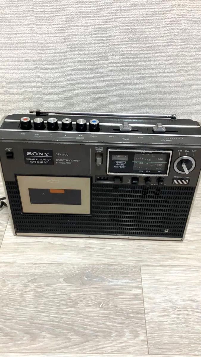 SONY CF-1700 studio ラジオ ラジカセ 動作確認済み レトロ SONY CF