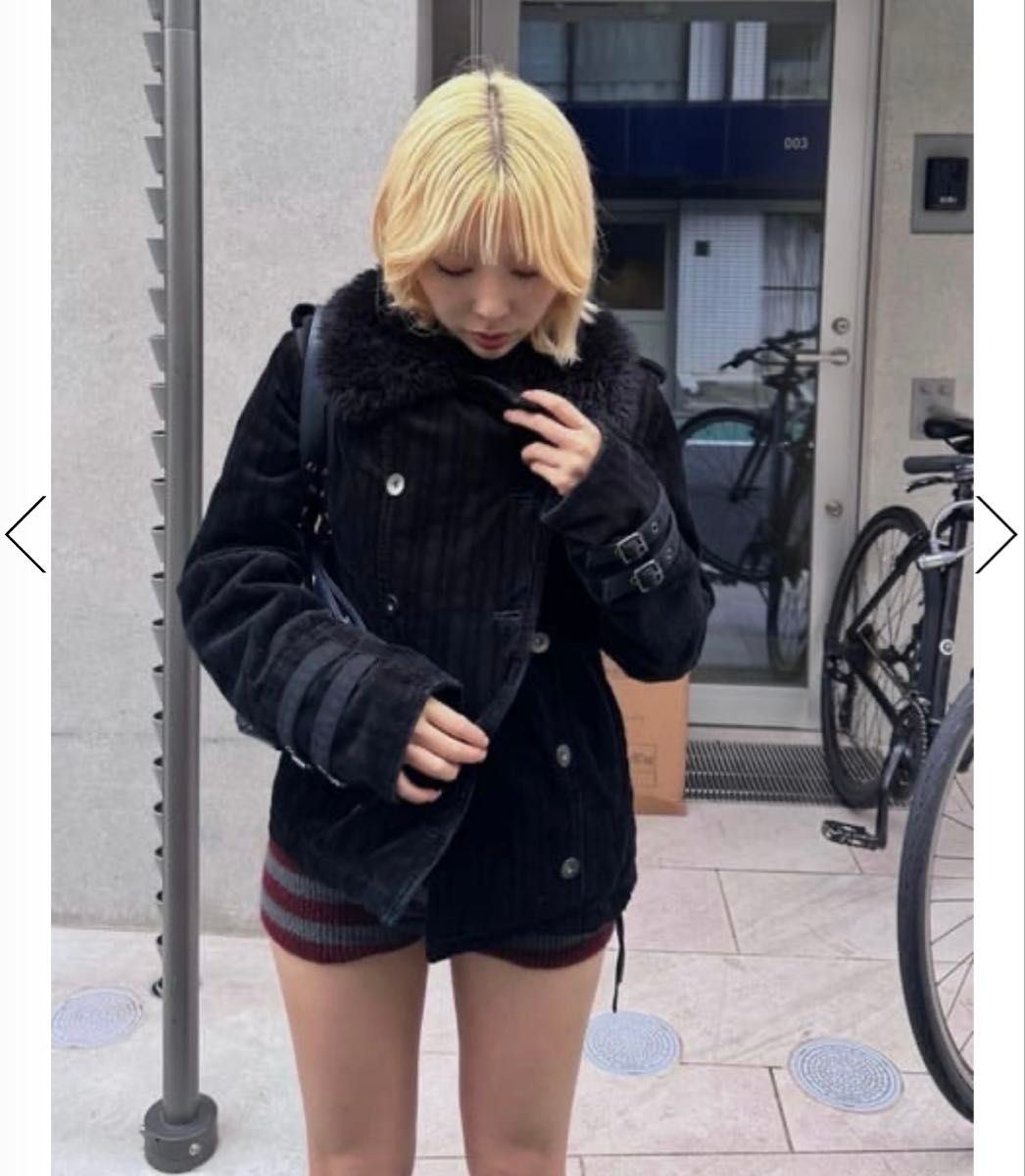 lagua gem CORDUROY BOA ジャケット ラグアジェム ブラック