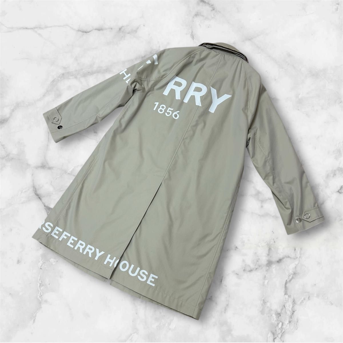 最終値下げ BURBERRY ホースフェリー ステンカラー コート ロゴ