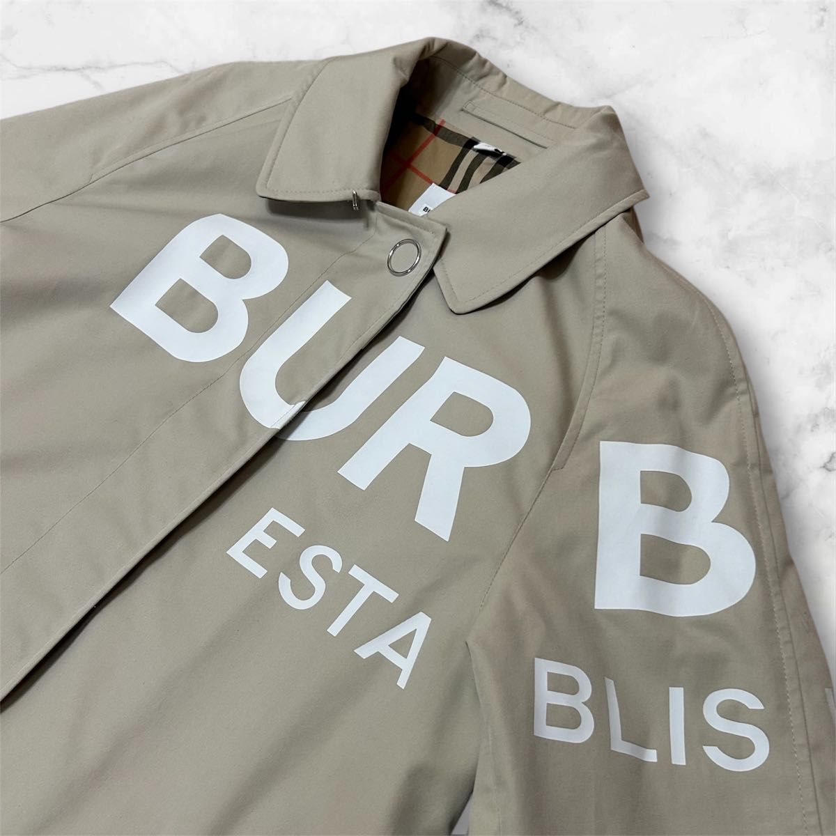 最終値下げ BURBERRY ホースフェリー ステンカラー コート ロゴ
