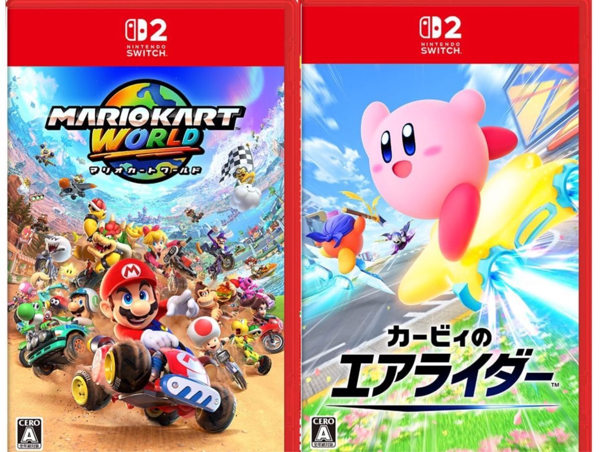 新品・未開封】2本セット マリオカート ワールド カービィのエア