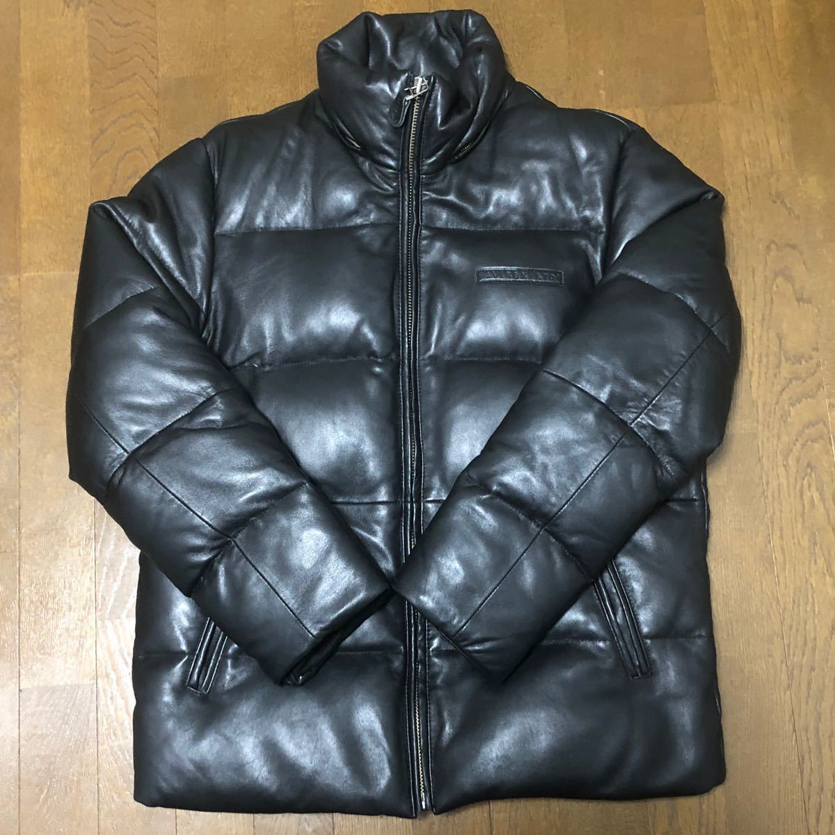 AVIREX アヴィレックス レザーダウンジャケット 羊革 ラムレザー