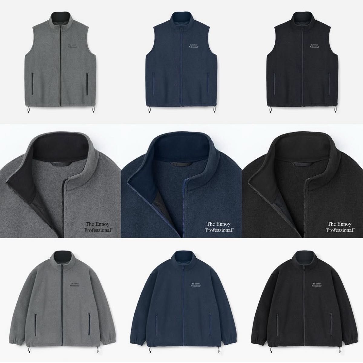 ennoy フリースベスト 2025モデル BLACK XL 新品 未試着 FLEECE