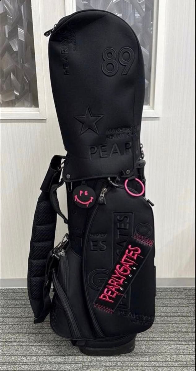 PEARLY GATES ブラックキャディバッグカバー、ショルダー単品 PEARLY