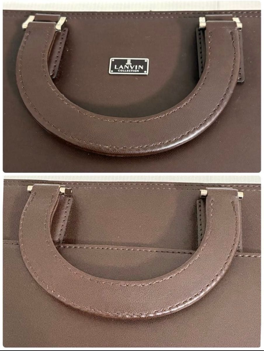 美品 日本製 半沢直樹 ブラウン ランバンコレクション ビジネスバッグ