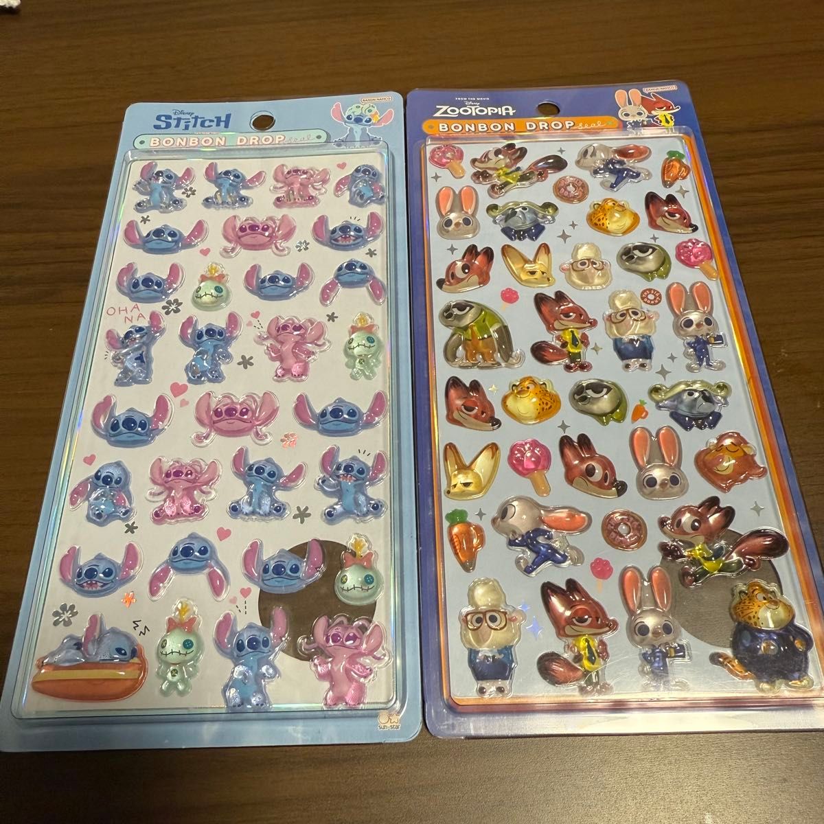 新品未開封 2点セット】ズートピア スティッチ ボンボンドロップシール