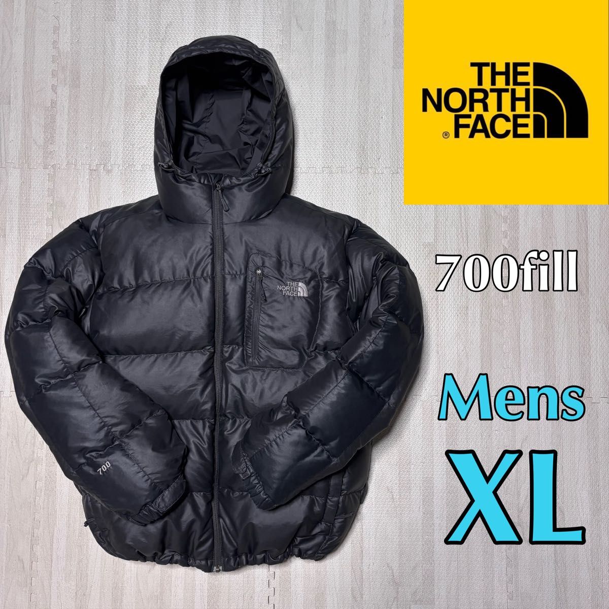 美品】ノースフェイス ダウンジャケット ヌプシ 700fill ブラック 裏地