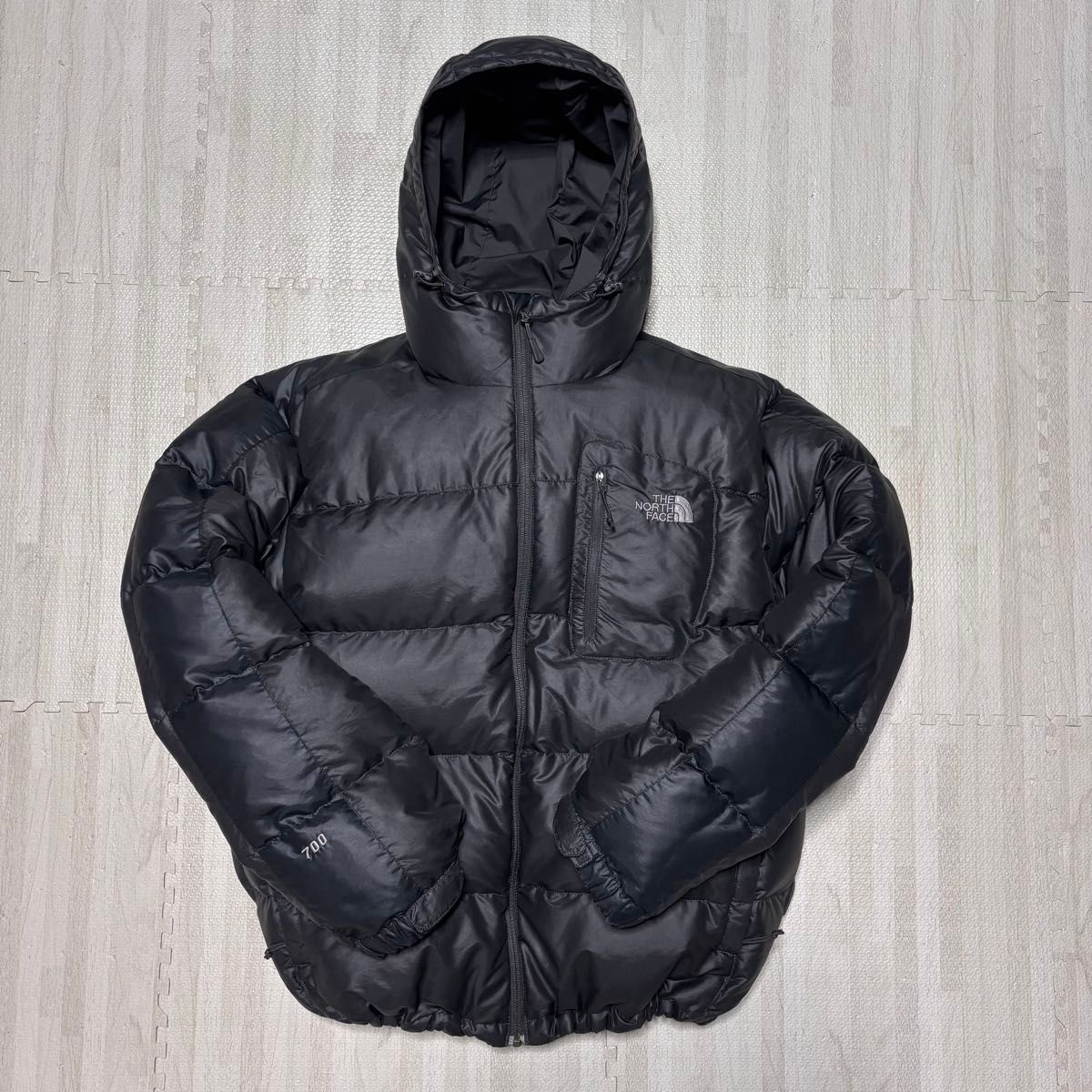 美品】ノースフェイス ダウンジャケット ヌプシ 700fill ブラック 裏地