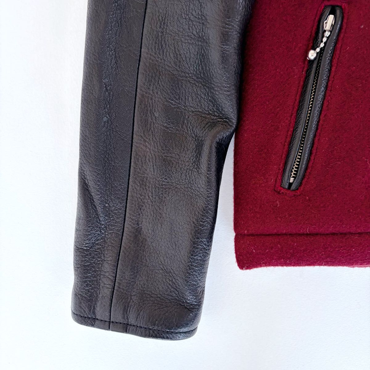 DELAY ディレイ スタジャン 鹿革 レザー ウール キルティング アウター