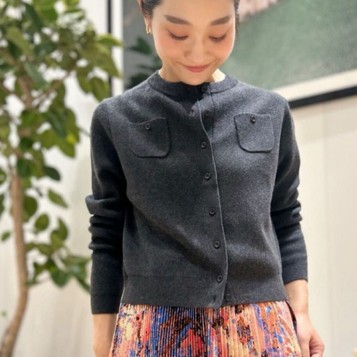 新品未使用 CABaN キャバン カシミヤ クルーネックカーディガン