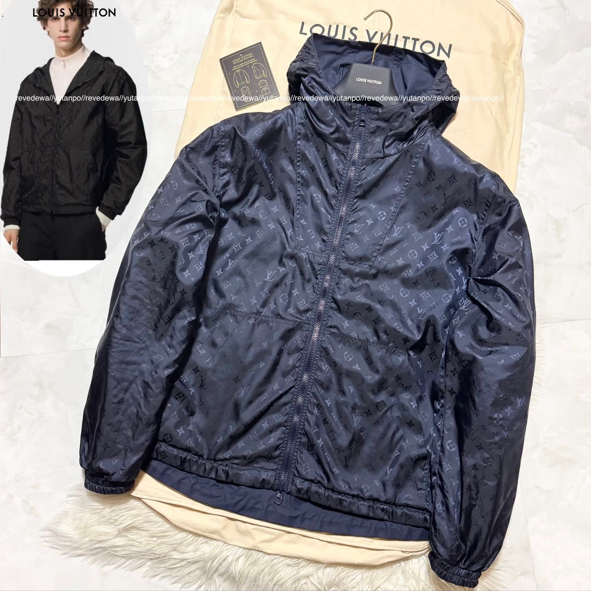 本物美品 ルイヴィトン モノグラム リバーシブル ナイロン ジャケット