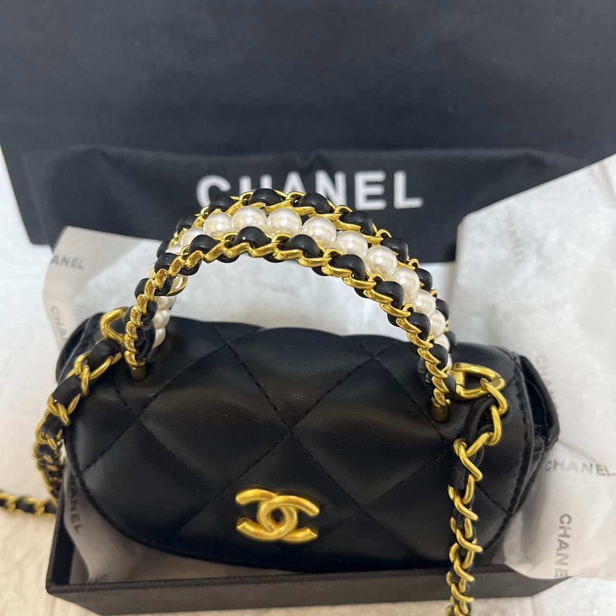 CHANEL シャネル ノベルティ ミニマトラッセ風 チェーンショルダー