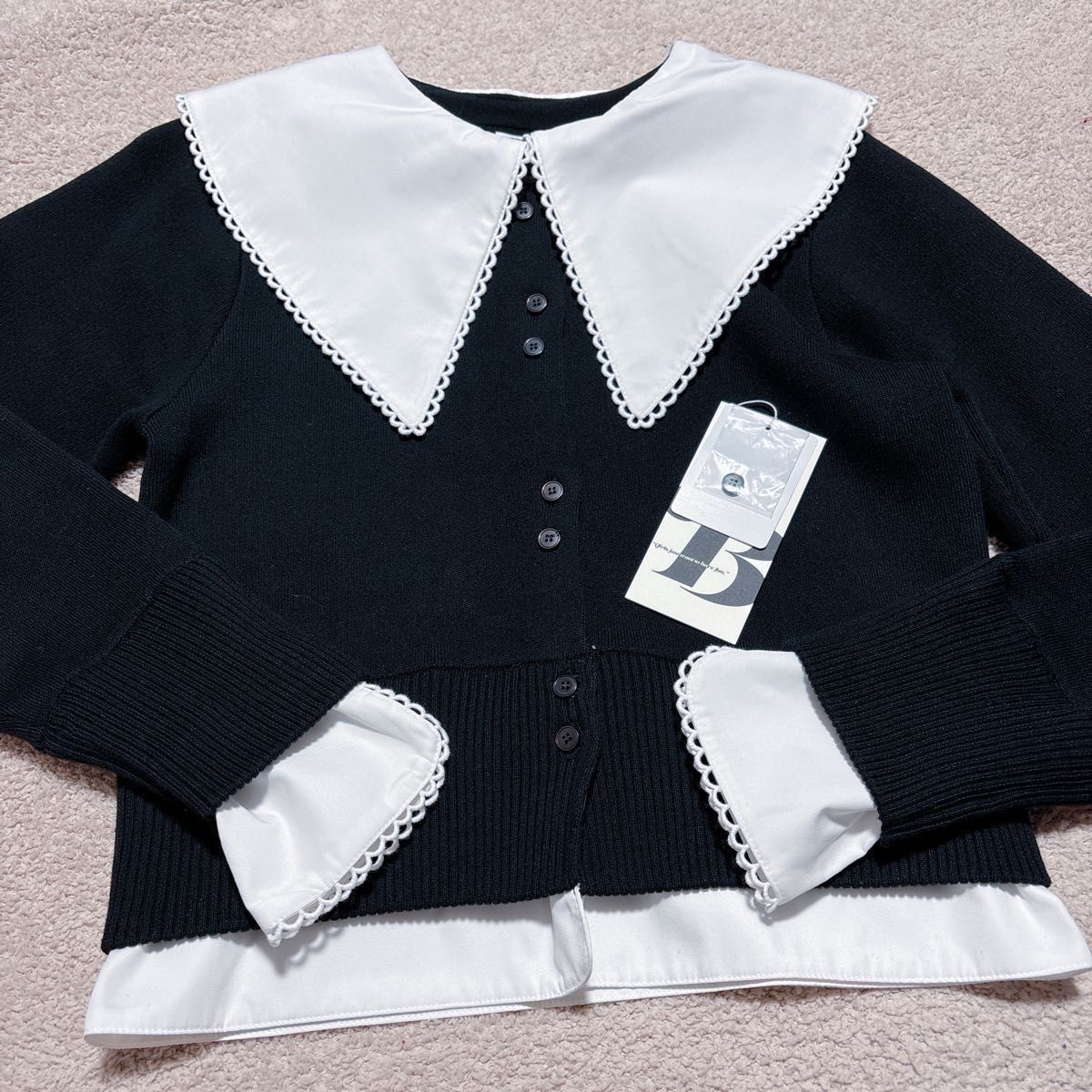 Bibiy. PATTY PILGRIM TOP ブラック ビビィ カーディガン タグ付き新品