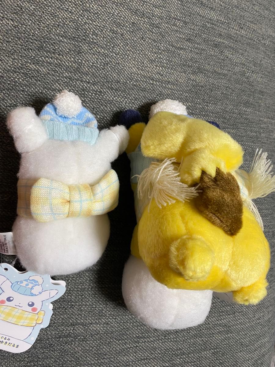 匿名配送】ポケモン ぬいぐるみ ピカチュウとゆきあそび 2点セット