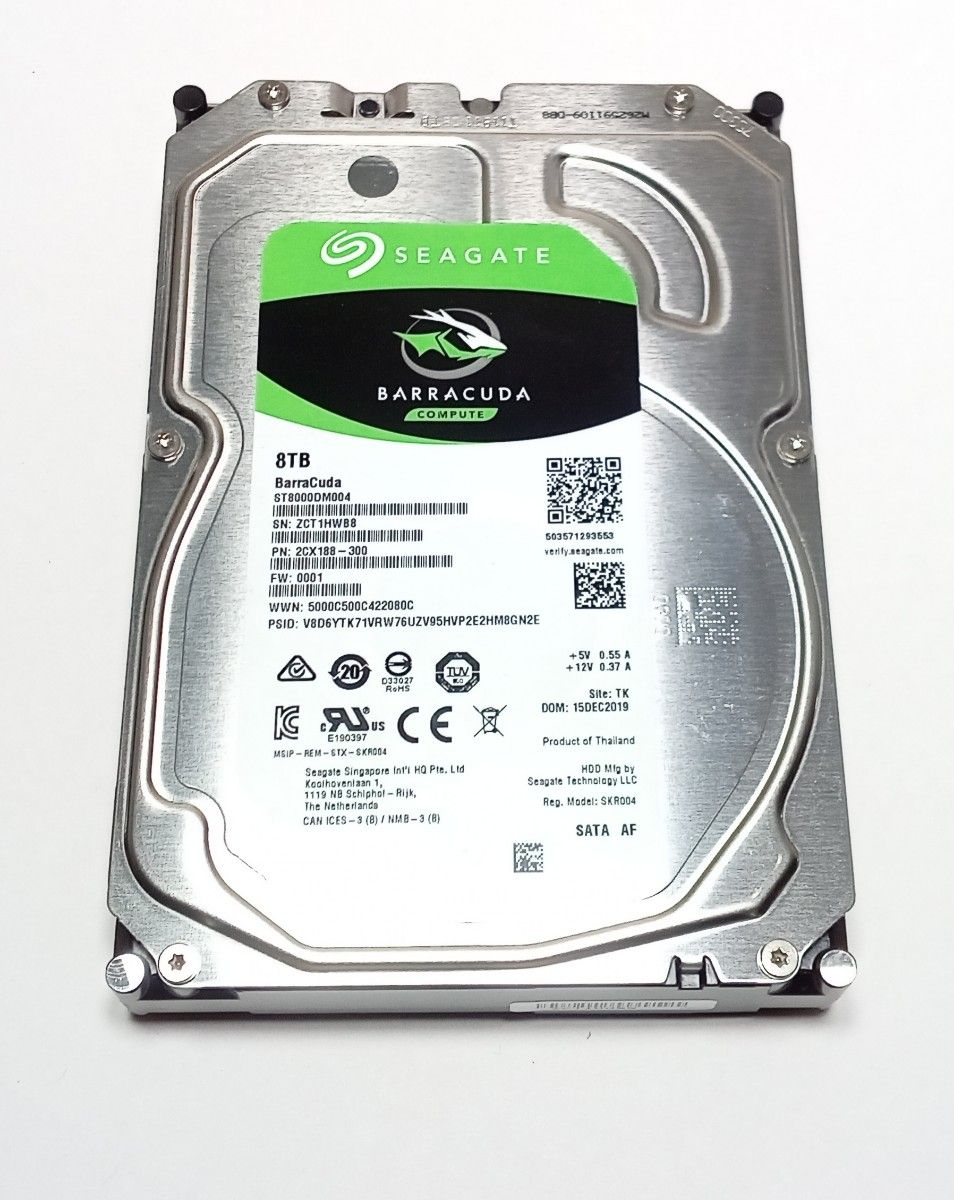 低使用時間 Seagate Barracuda HDD 8TB Seagate Barracuda 8TB HDD