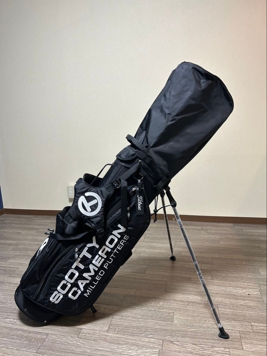 スタンド式キャディバック 人気のブラック！軽量で旅行用や気分転換の