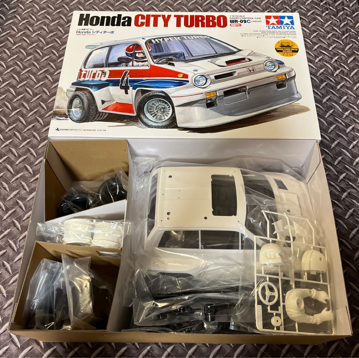 タミヤ 1/10 RC ホンダ シティターボ WR-02Cシャーシ 未組立 ITEM58611