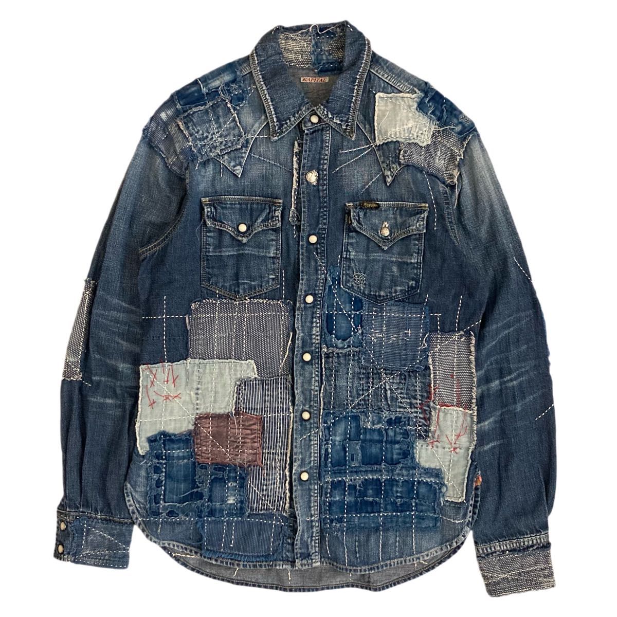 KAPITAL KOUNTRY BORO 刺し子 パッチワーク デニム シャツ キャピタル