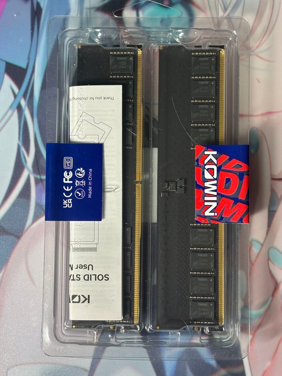新品未使用）KOWIN DDR5 5600MHz 64GB (2X32GB) UDIMM レシートつき