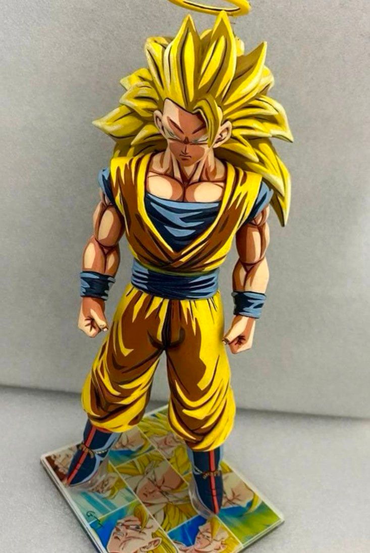 ドラゴンボール 孫悟空 超サイヤ人3 二次元彩色 リペイント フィギュア