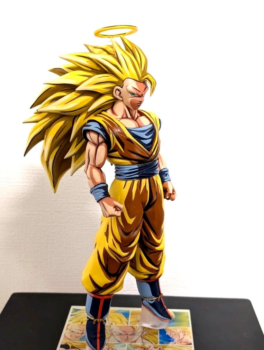 ドラゴンボール 孫悟空 超サイヤ人3 二次元彩色 リペイント フィギュア