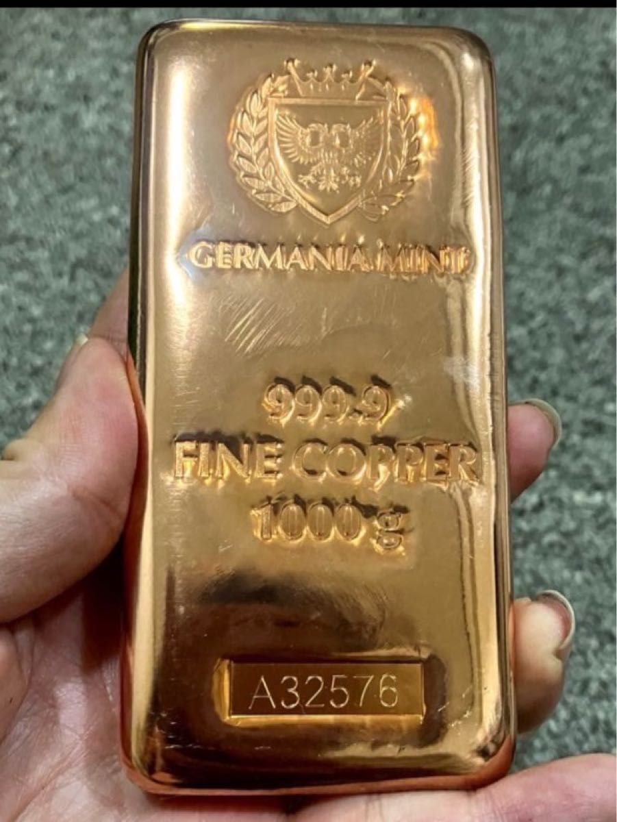 値下げ 新品未使用 GERMANIA MINT 純銅インゴット 1kg｜Yahoo!フリマ