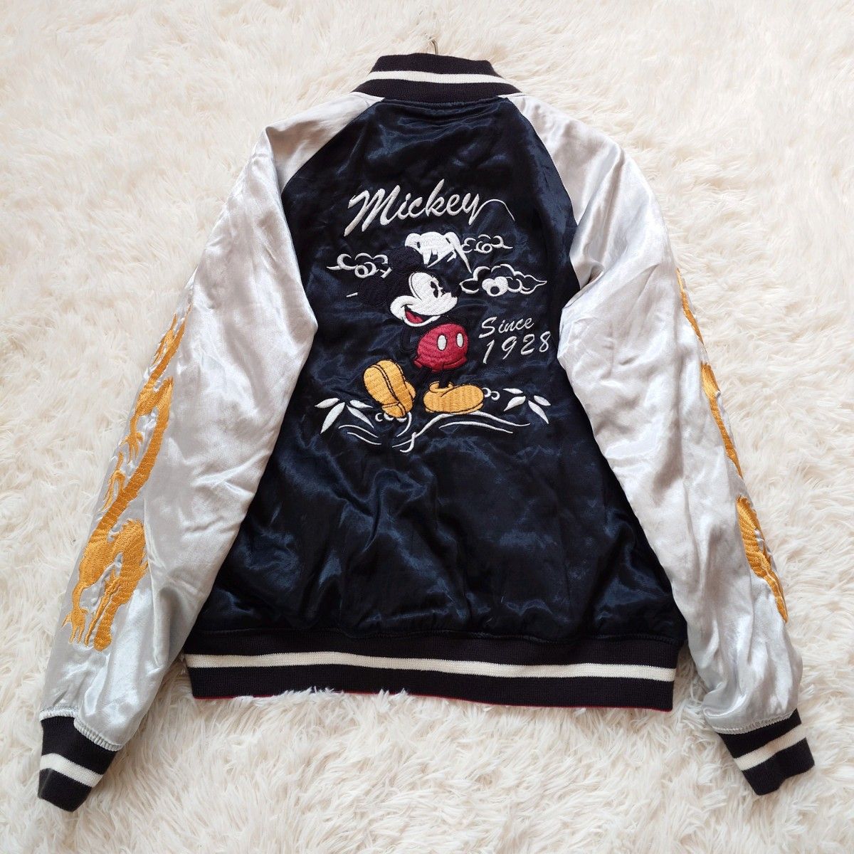 希少 ディズニー Disney スカジャン リバーシブル ジャンパー ブルゾン