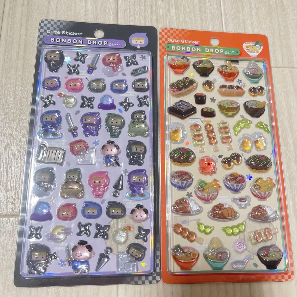 新品未使用 日本食 忍者 和柄 ボンボンドロップシール 正規品 BONBON