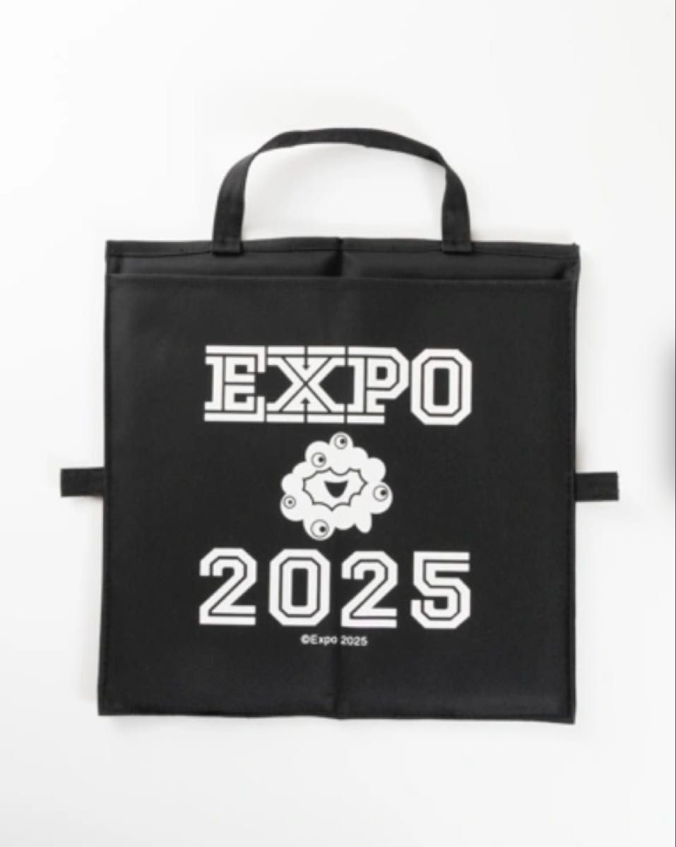 シートにもなるトートバッグ EXPO2025 ミャクミャク 黒 大阪関西万博
