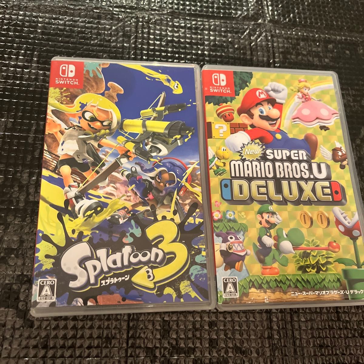 Switch】 2点セット NewスーパーマリオブラザーズUデラックス スプラ