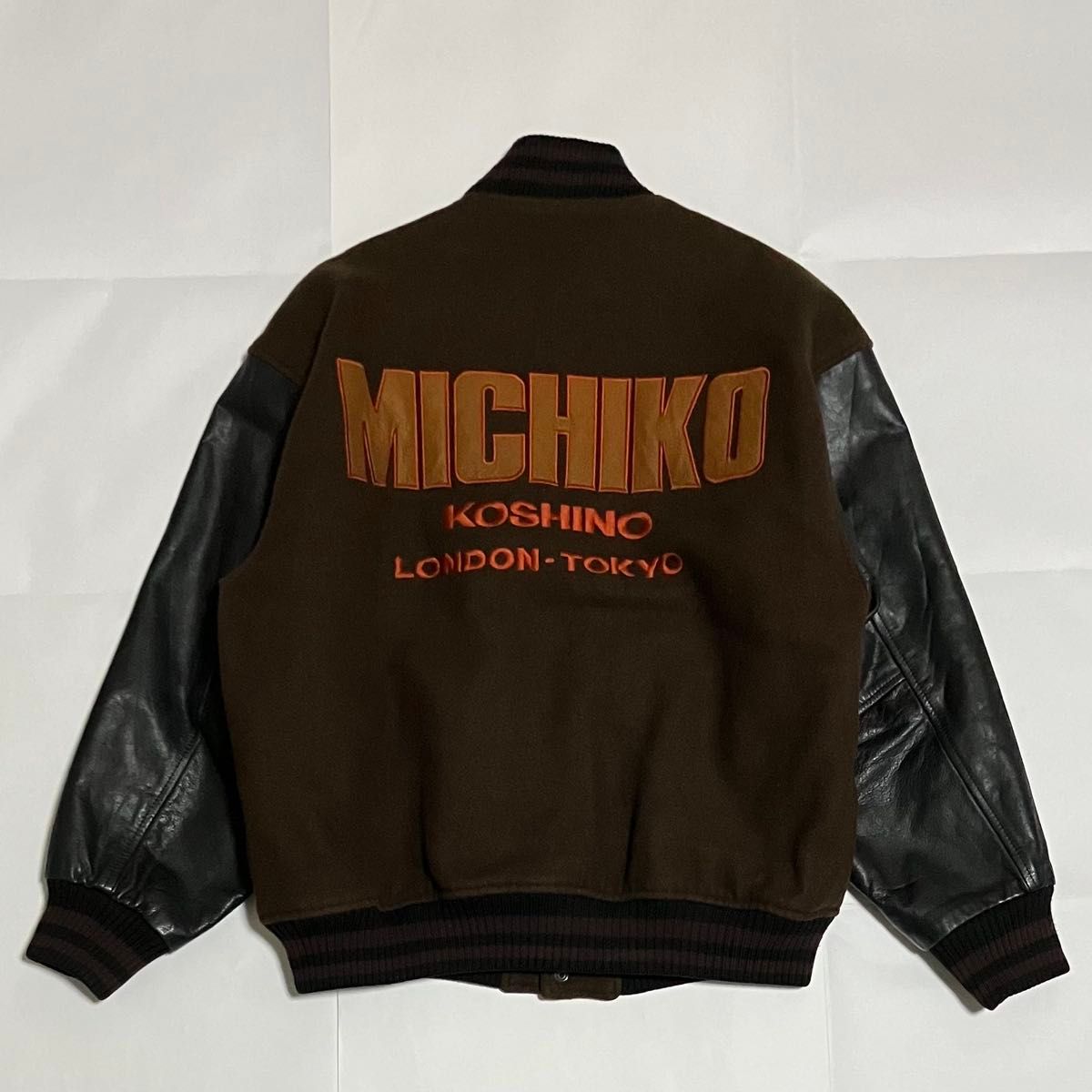 希少】MICHIKO KOSHINO スタジャン 中綿ジャケット ワッペン 刺繍ロゴ