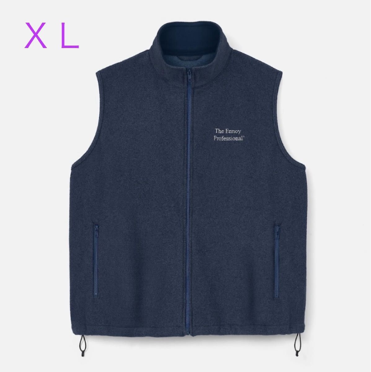 XLサイズ】ENNOY PROFESSIONAL FLEECE VEST NAVY エンノイ フリース