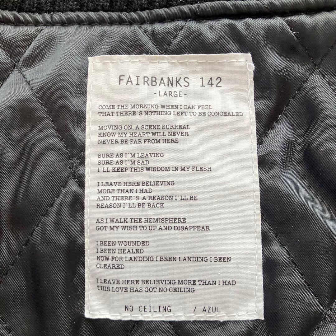 FAIRBANKS 142 AZUL レザージャケット 本革 スタジャン 黒 ウール