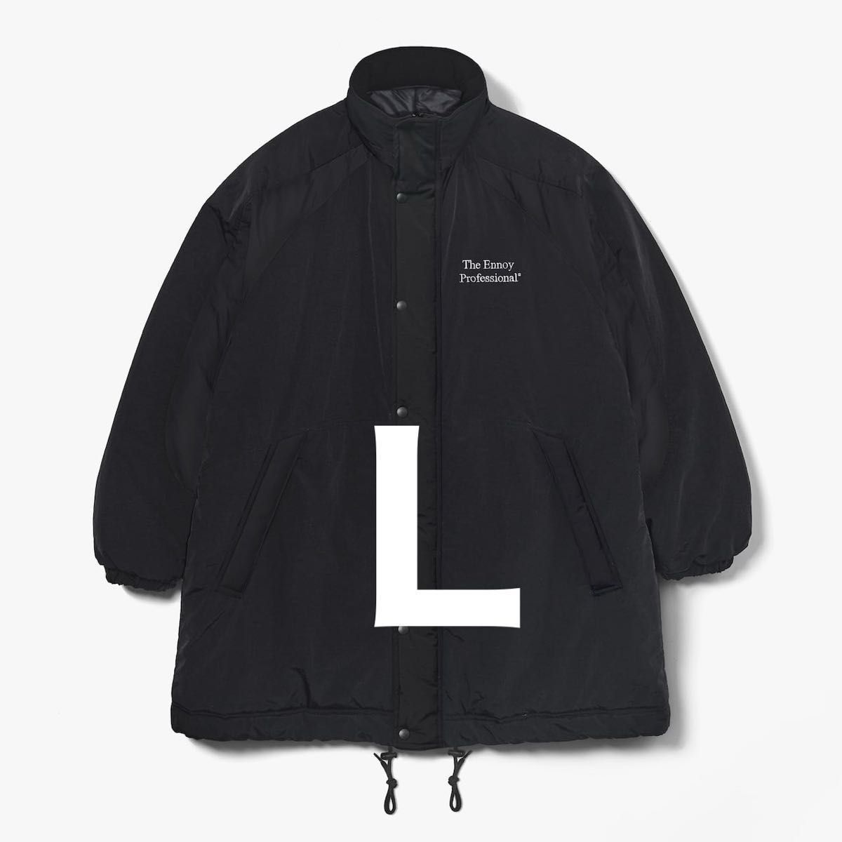 ENNOY PADDED NYLON BENCH COAT BLACK×WHITE L｜Yahoo!フリマ（旧