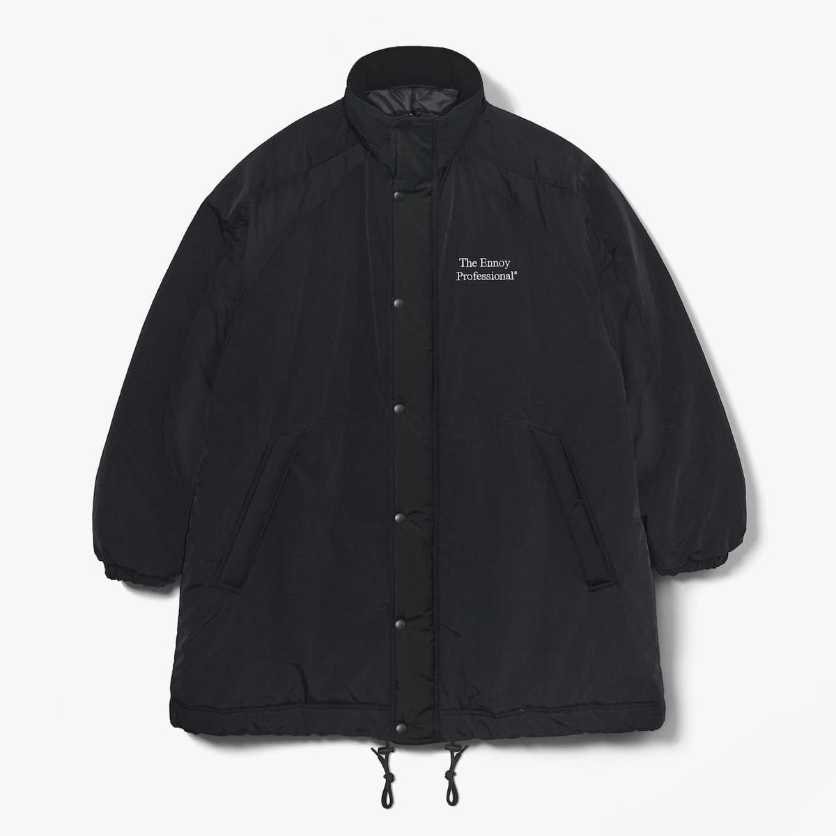 ENNOY PADDED NYLON BENCH COAT BLACK×WHITE L｜Yahoo!フリマ（旧