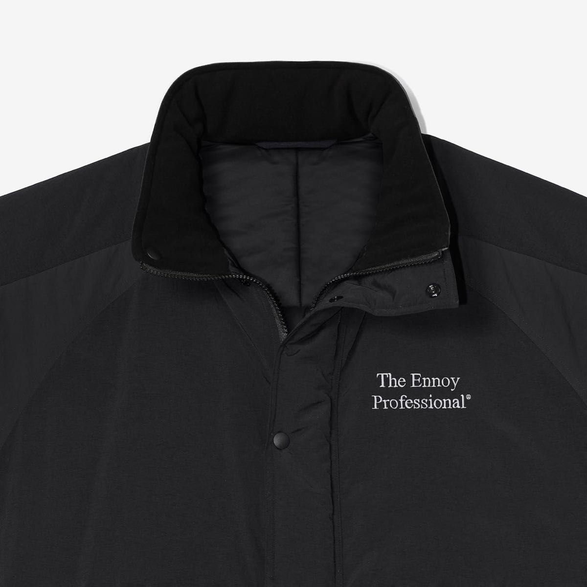 ENNOY PADDED NYLON BENCH COAT BLACK×WHITE L｜Yahoo!フリマ（旧