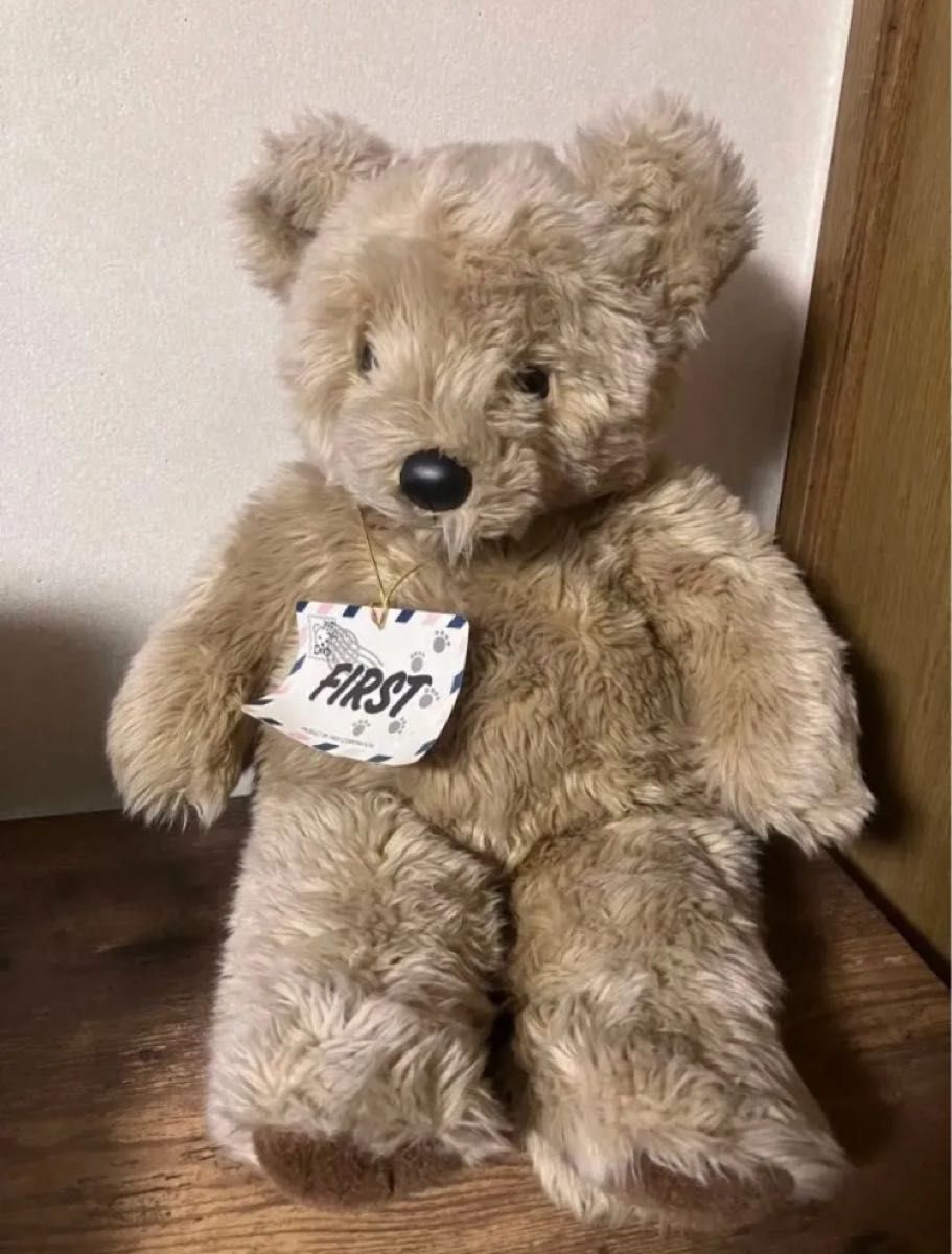 昭和レトロ/当時物】ファースト社製 タグ付エアメールベア（M