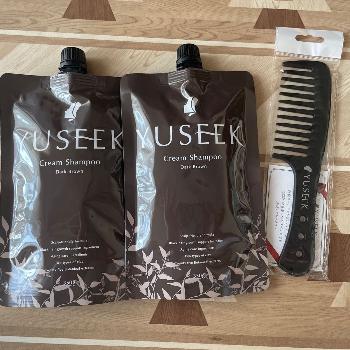 YUSEEK 】クリームシャンプー ダークブラウン 350g 2個セットYUSEEK