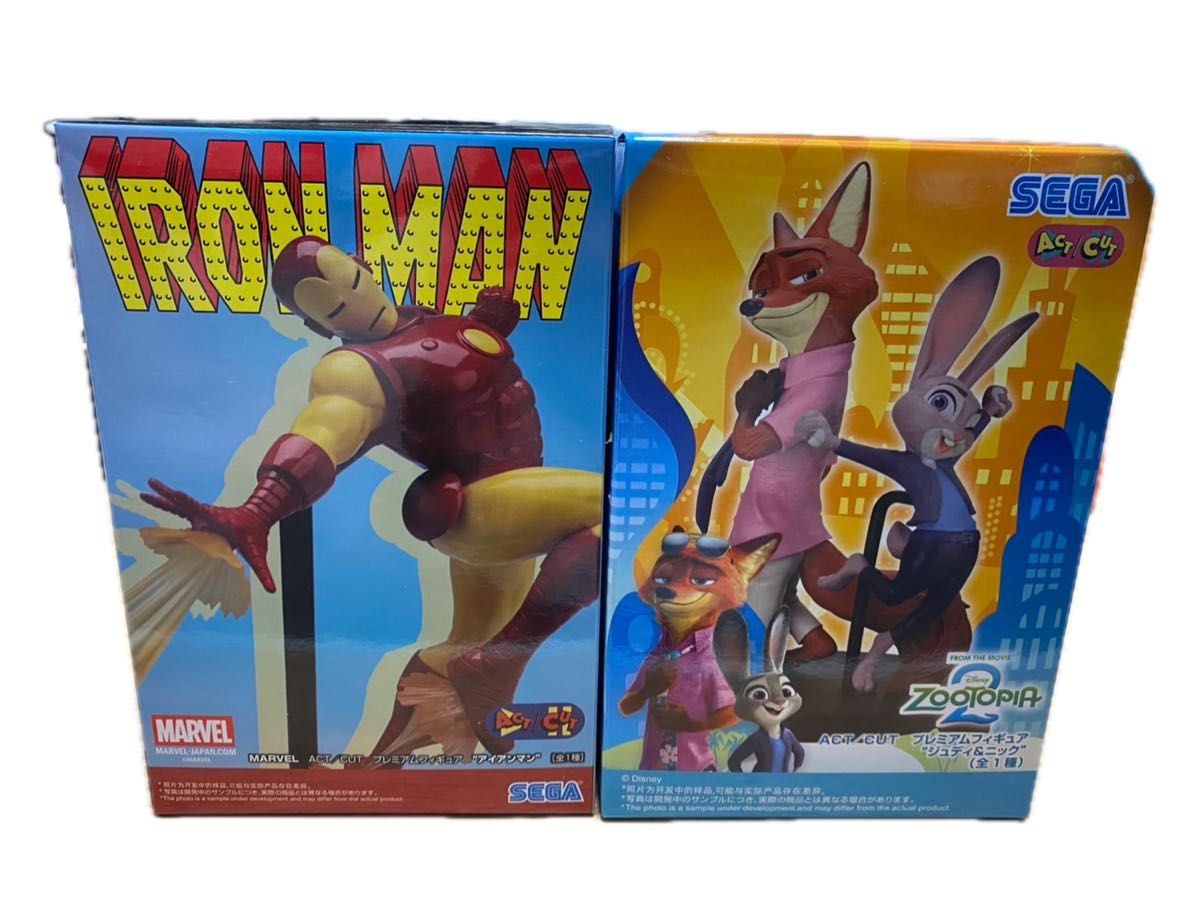 MARVEL ACT/CUT プレミアムフィギュア アイアンマン ズートピア セット