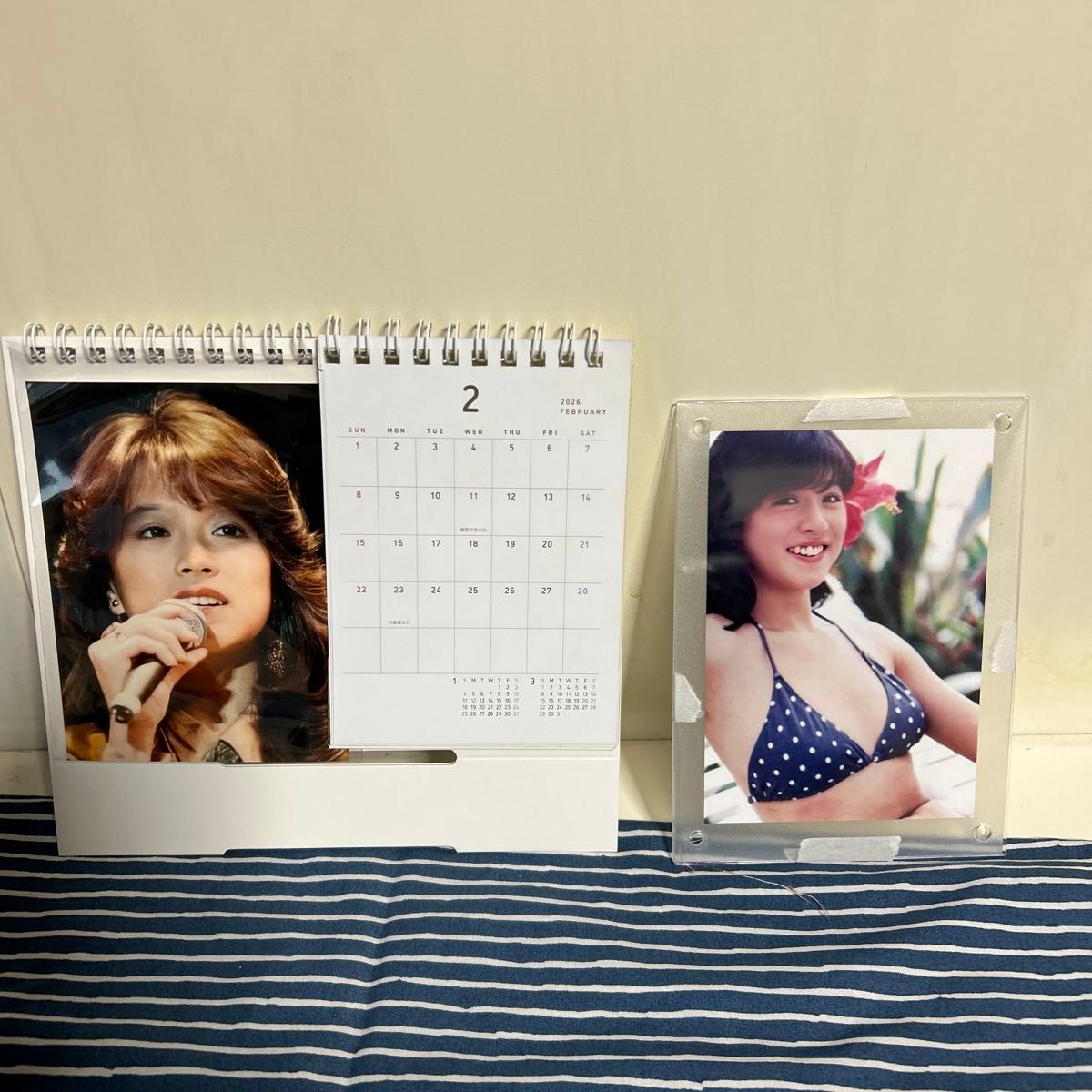 中森明菜】L版フォトフレームと2026年卓上カレンダー2点セット(オマケ