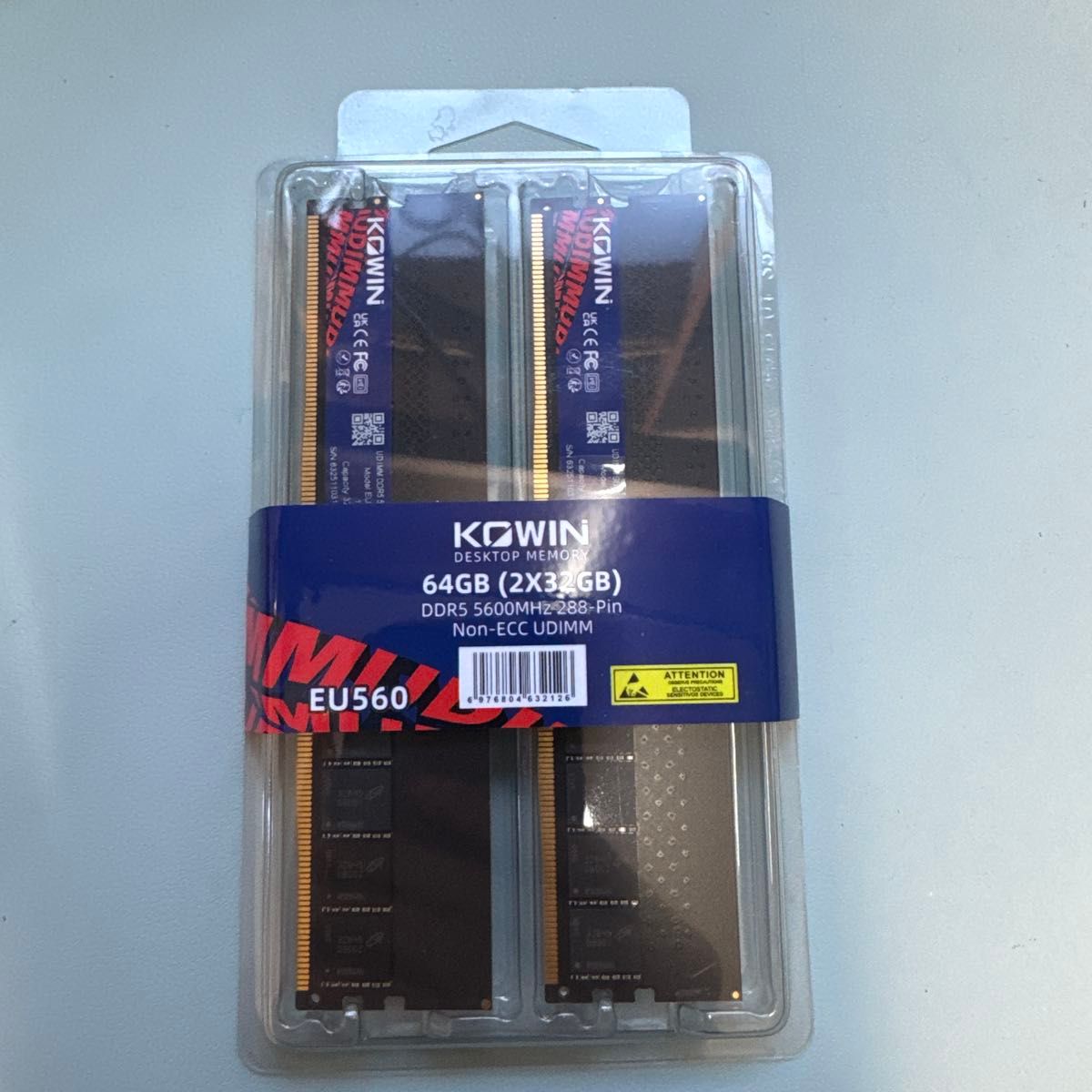 新品未開封 KOWIN DDR5 EU5600 64GB 32GBx2 DDR5-5600 Micron メモリー