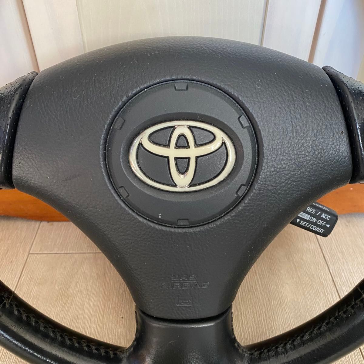 純正 トヨタ アリスト JZS160 16系 革 ステアリング ハンドル｜Yahoo