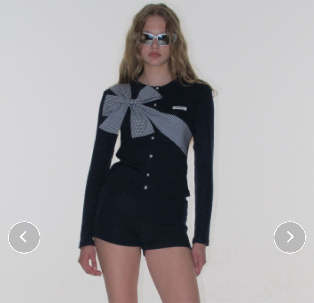 crank リボンカーディガン クランク ニット 韓国 Ribbon Tide Knit