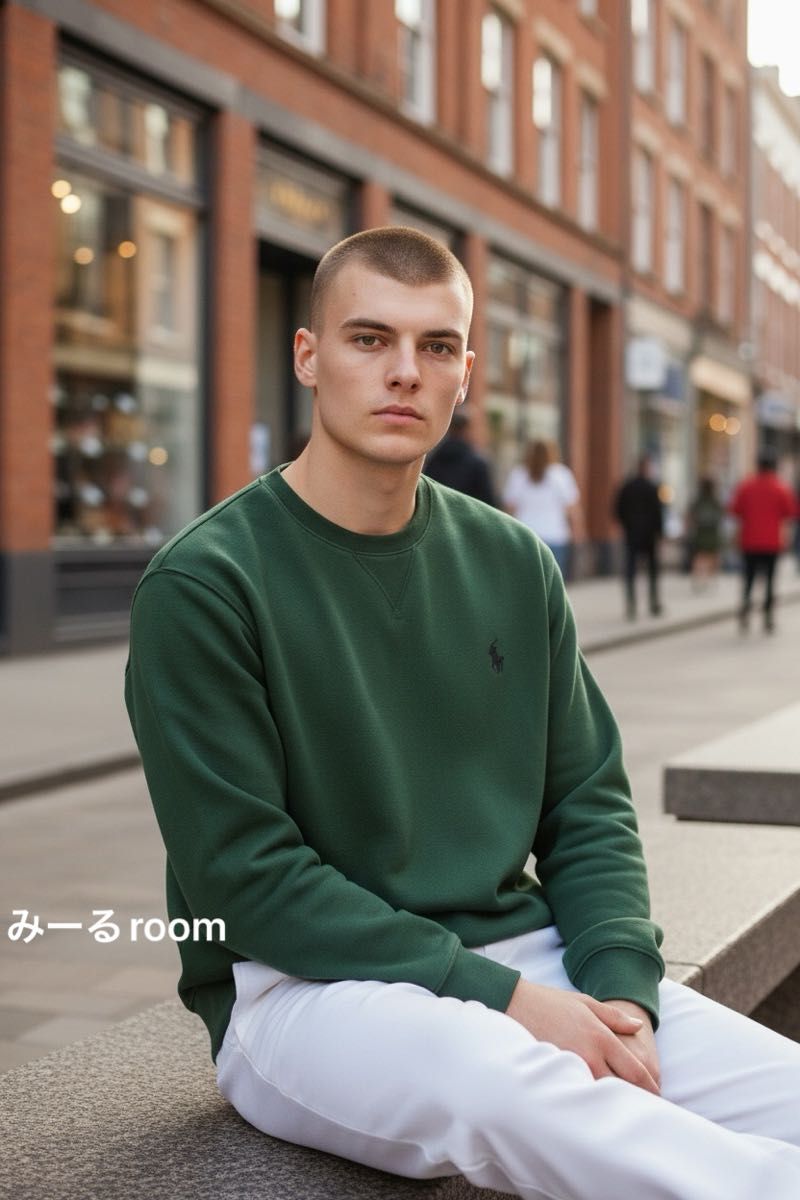現行QRコード付】POLO RALPH LAURENグリーントレーナー ラルフローレン