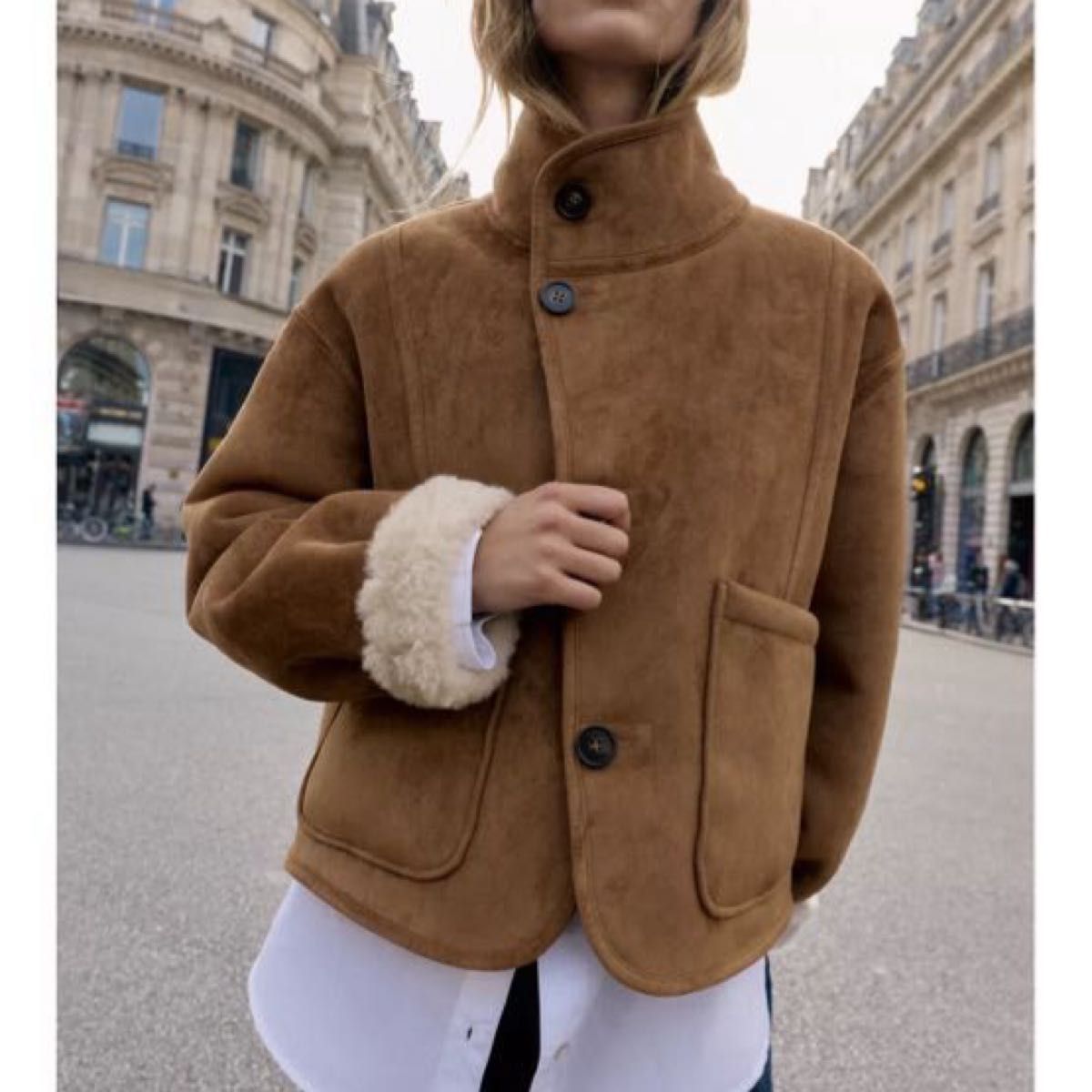 タグ付き新品 ZARAのリバーシブルダブルフェイスジャケット XSサイズ