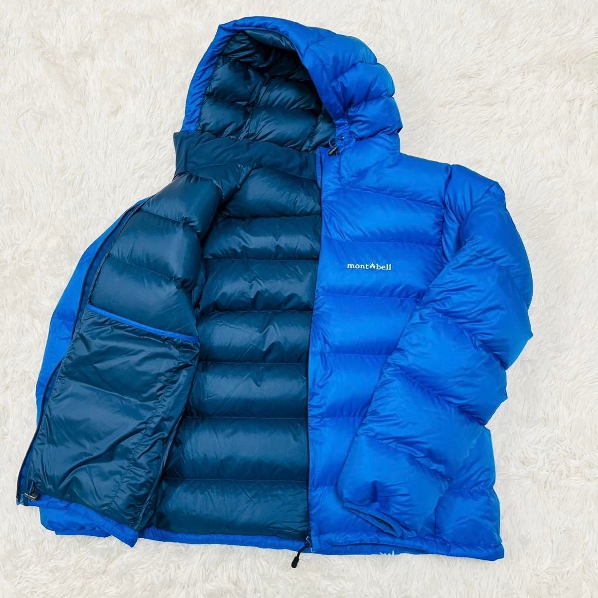 モンベル ライトアルパインダウンパーカ M ブルー スタッフバッグなし