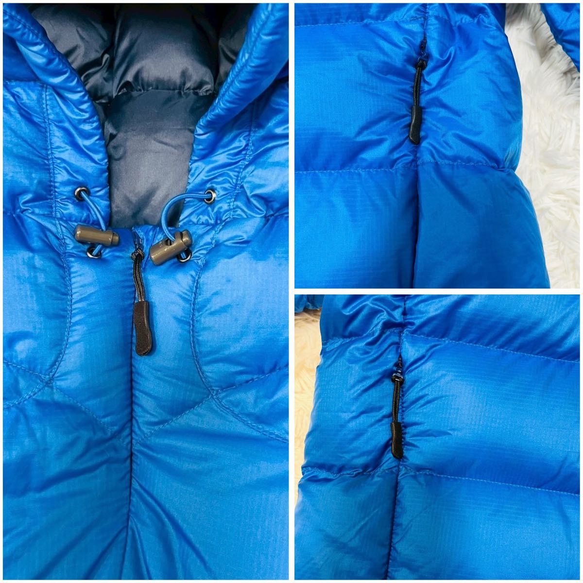 モンベル ライトアルパインダウンパーカ M ブルー スタッフバッグなし