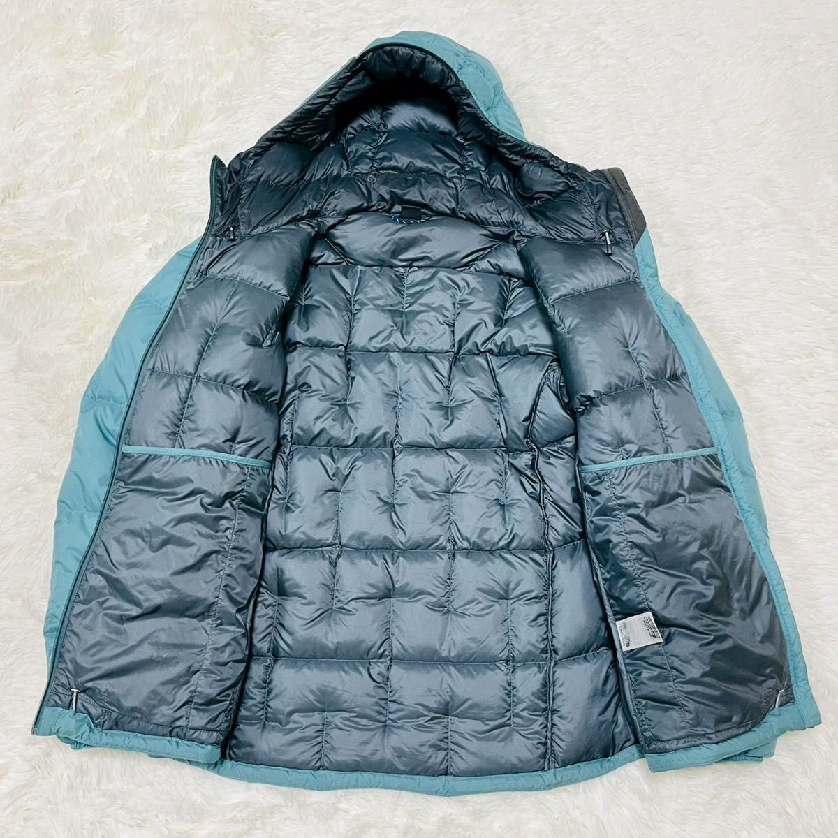 希少 廃盤カラー モンベル ネージュダウン パーカ Men's M ブルー