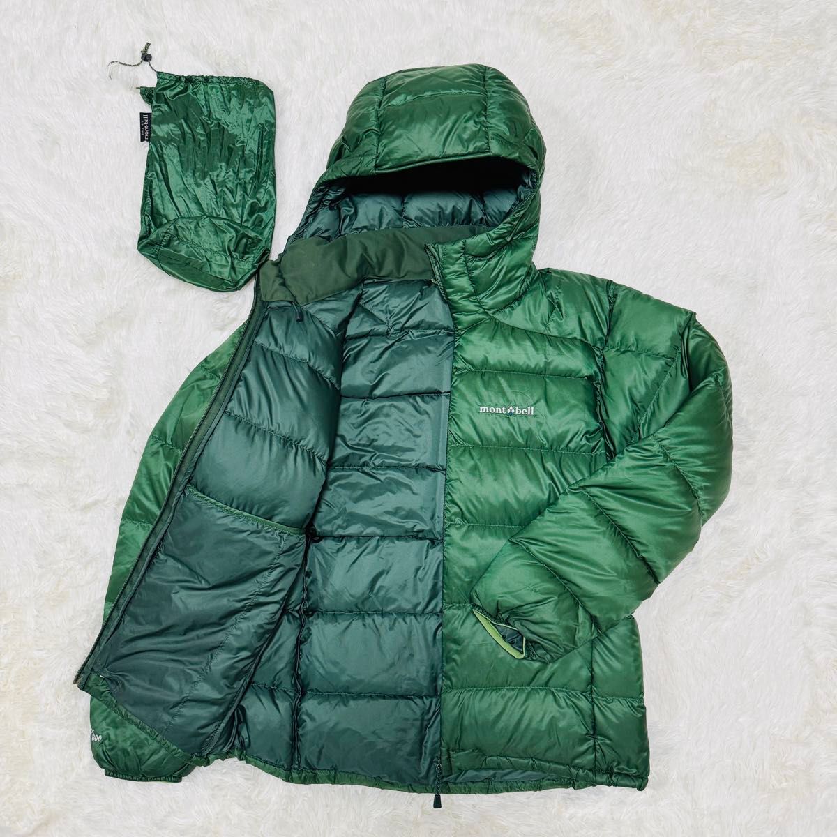 モンベル ライトアルパインダウン パーカ Men's S ダークグリーン